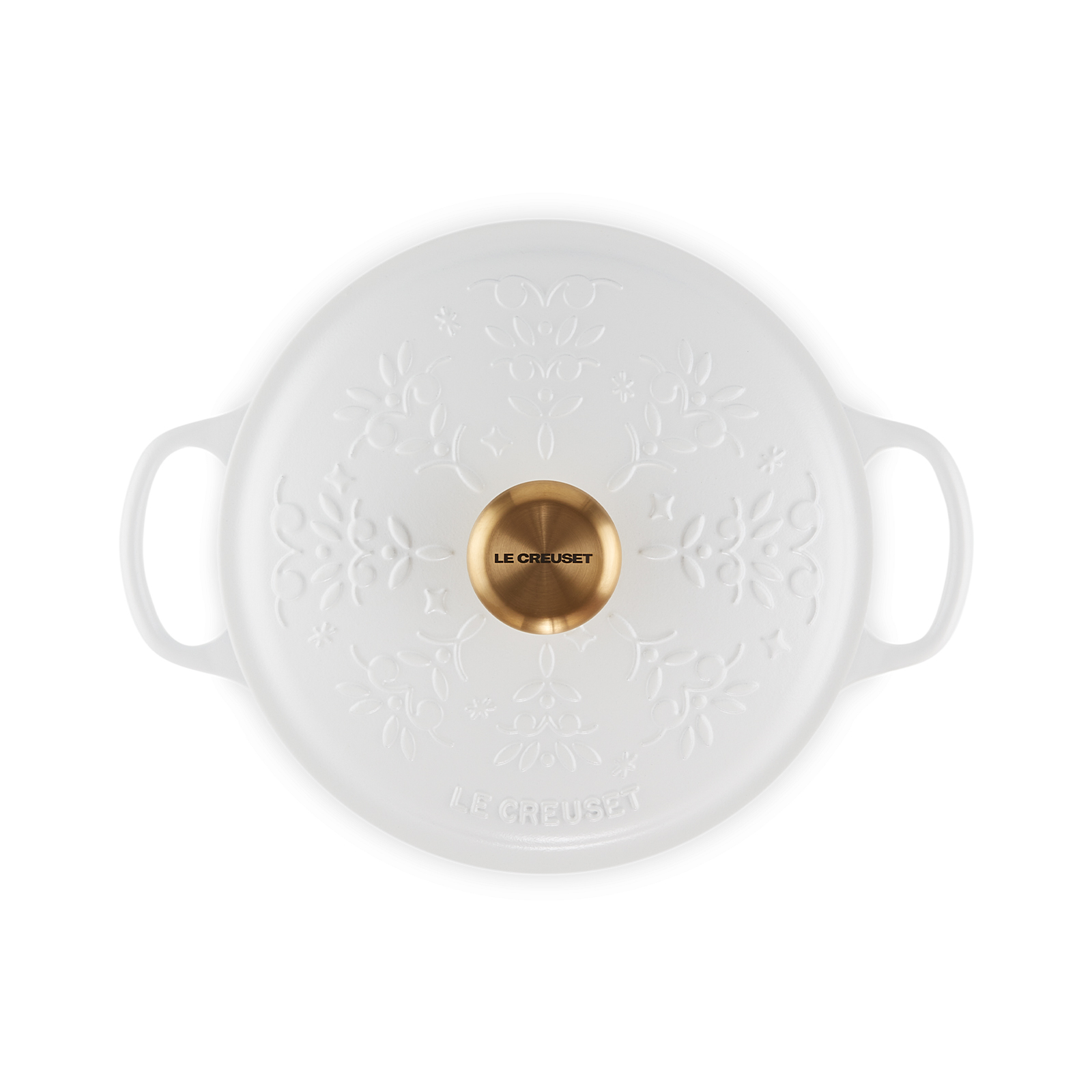 歡樂耶誕琺瑯鑄鐵圓鍋(金頭-內鍋白) image number 3