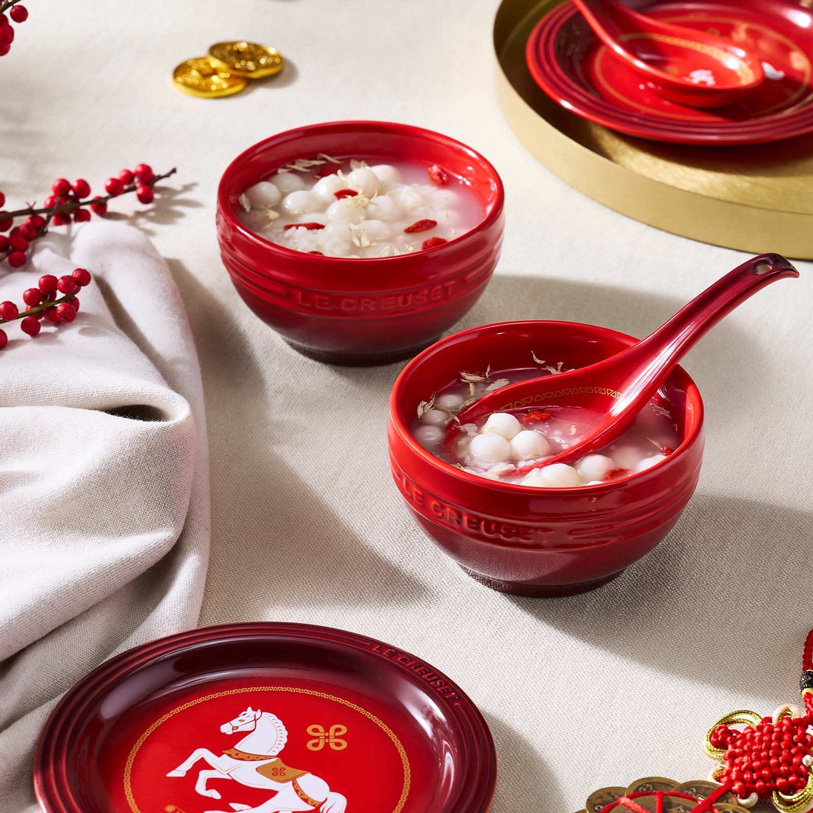 旋轉木馬系列中式湯匙2入組 (櫻桃紅) image number 7