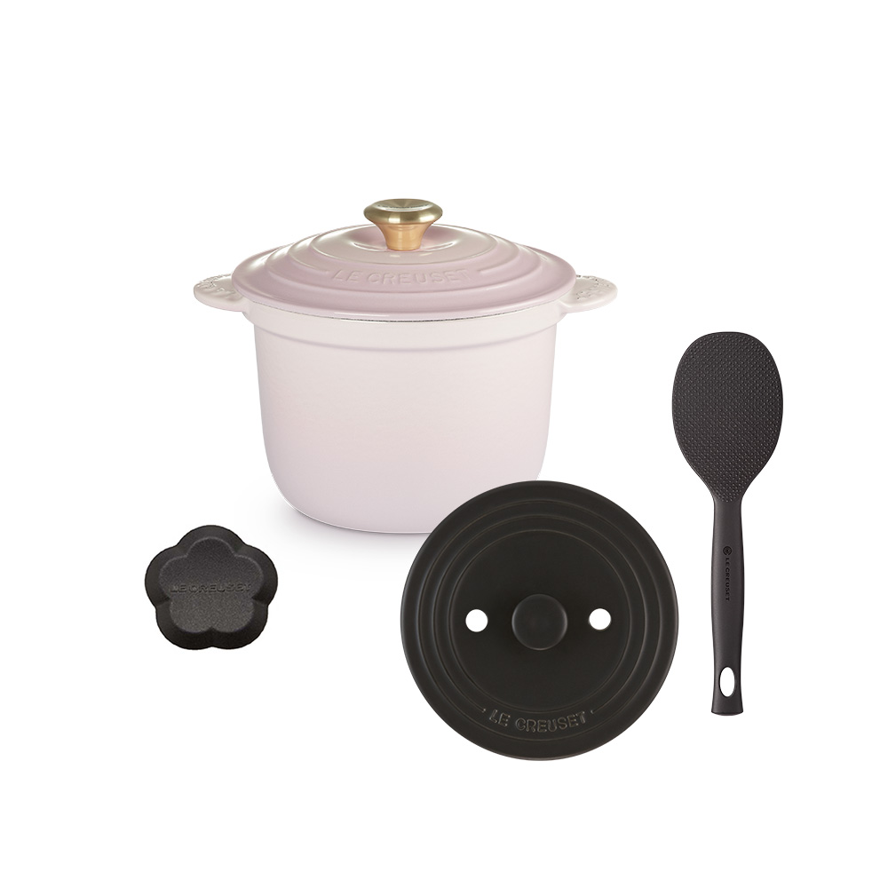 【母親節特惠組】萬用窈窕鑄鐵鍋 20套組(淡金頭) image number 0