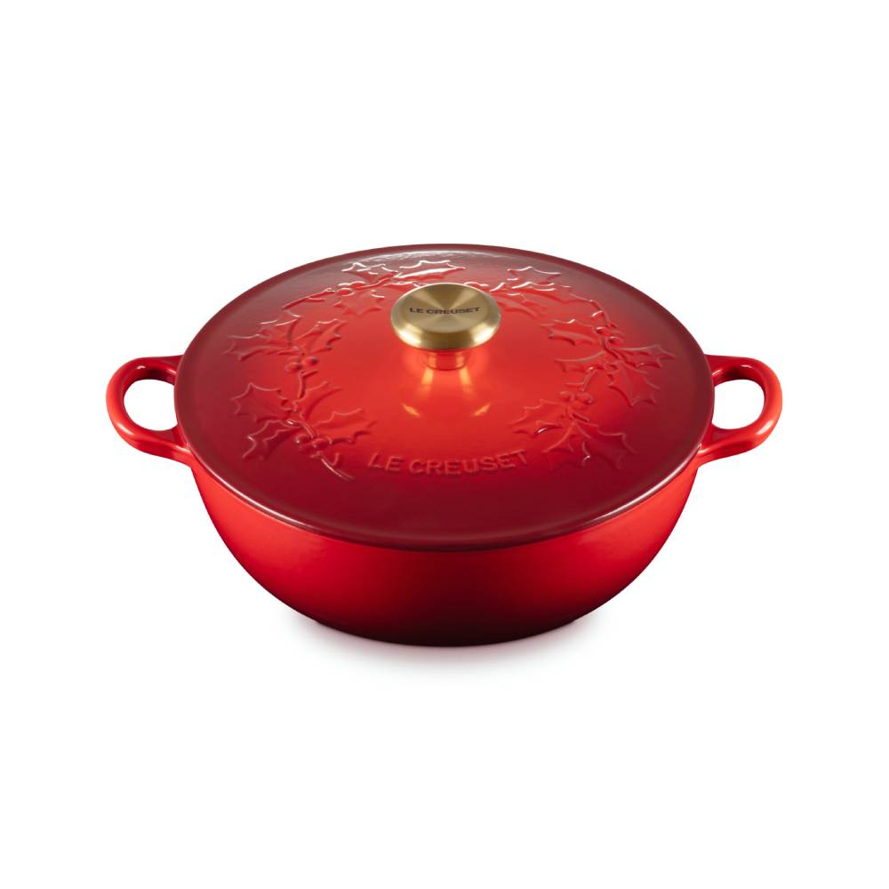 琺瑯鑄鐵媽咪鍋26cm(金頭-內鍋白) image number 1