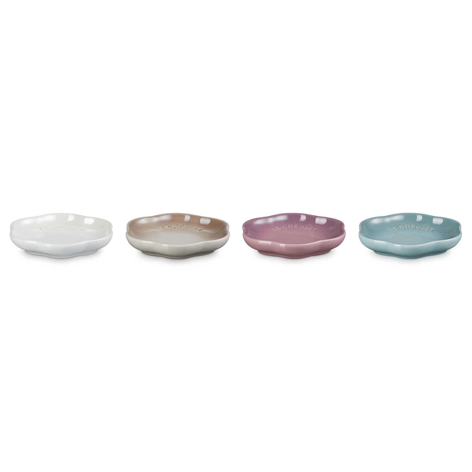 繁花系列花型盤11cm-4入(珠光白/肉豆蔻/錦葵紫/海洋之花) image number 2