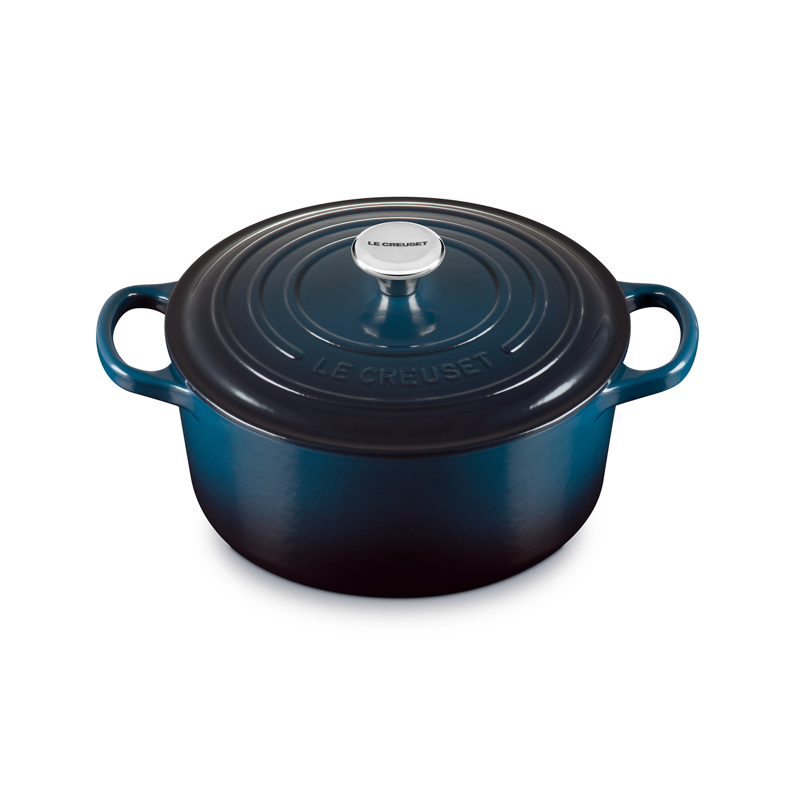 典藏圓鐵鍋 (夜謐藍-霓彩頭-內鍋白) image number 1