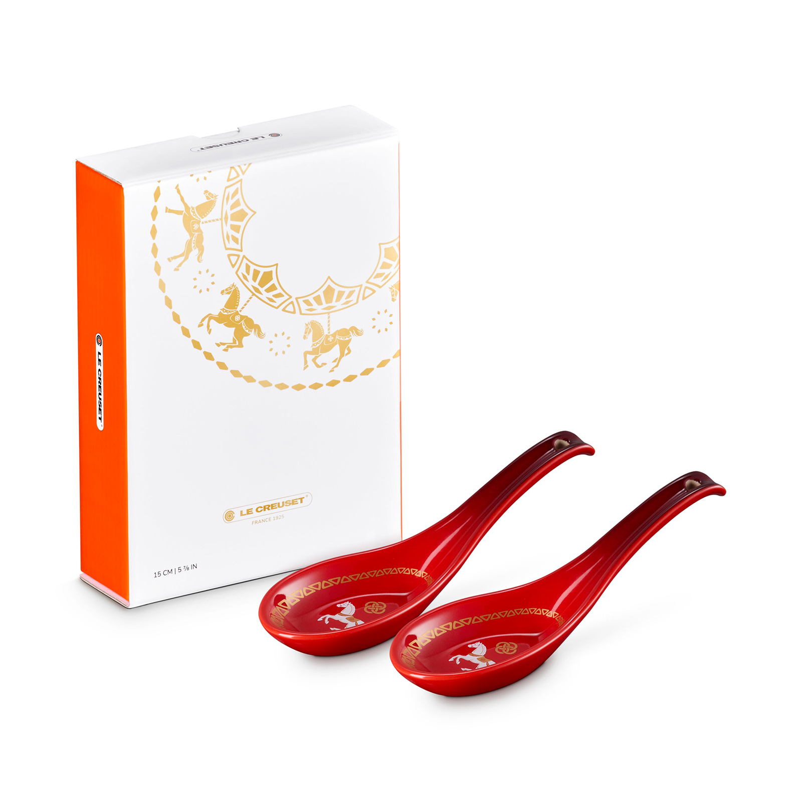 旋轉木馬系列中式湯匙2入組 (櫻桃紅)