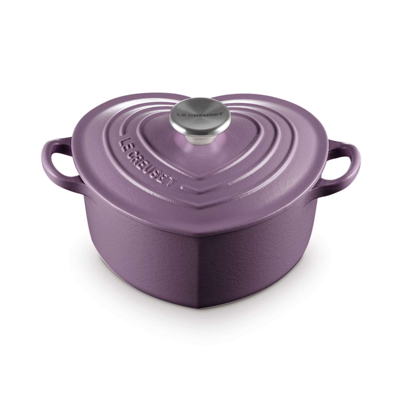 琺瑯鑄鐵愛心鍋20cm (水晶紫-鋼頭-內鍋白) 461 | Le Creuset 台灣
