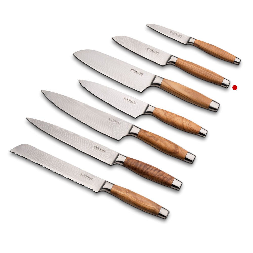 大馬士革鋼日式三德刀(橄欖木柄) image number 1