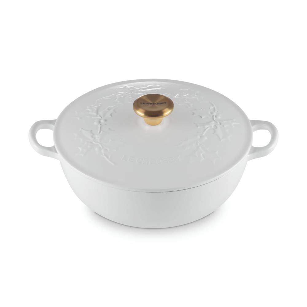 琺瑯鑄鐵媽咪鍋26cm(金頭-內鍋白) image number 1