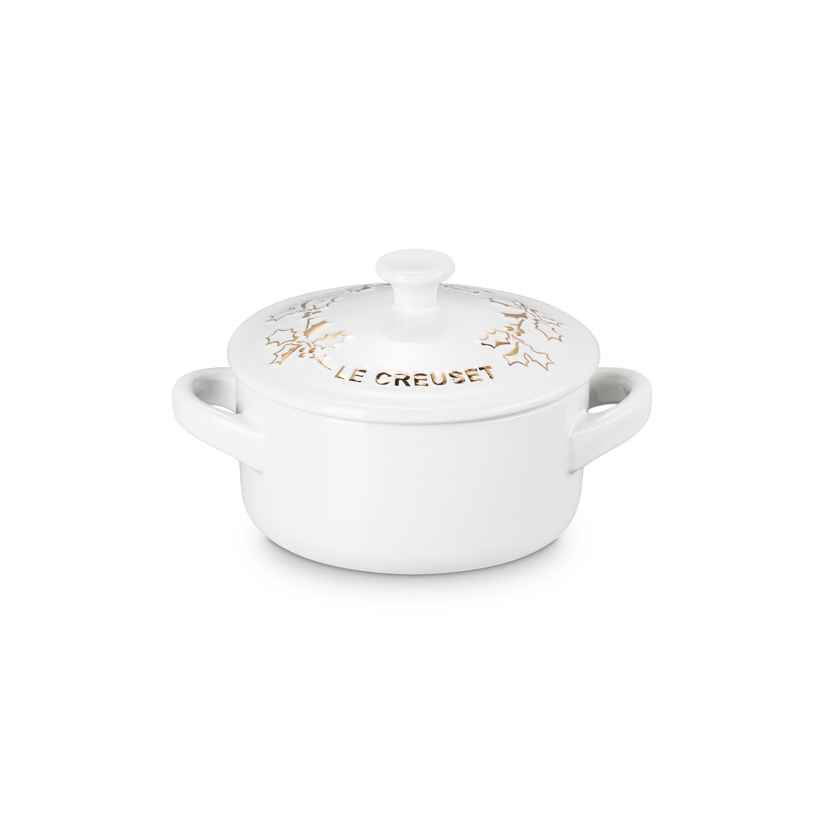 歡樂耶誕迷你圓烤盅 (雪花白)