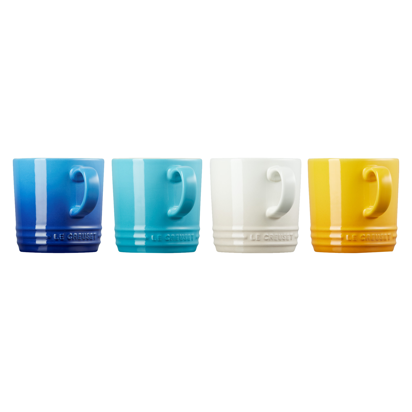 里維埃拉系列英式馬克杯組350ml-4入組(地中海藍/加勒比海藍/蛋白霜/杏桃黃) image number 2
