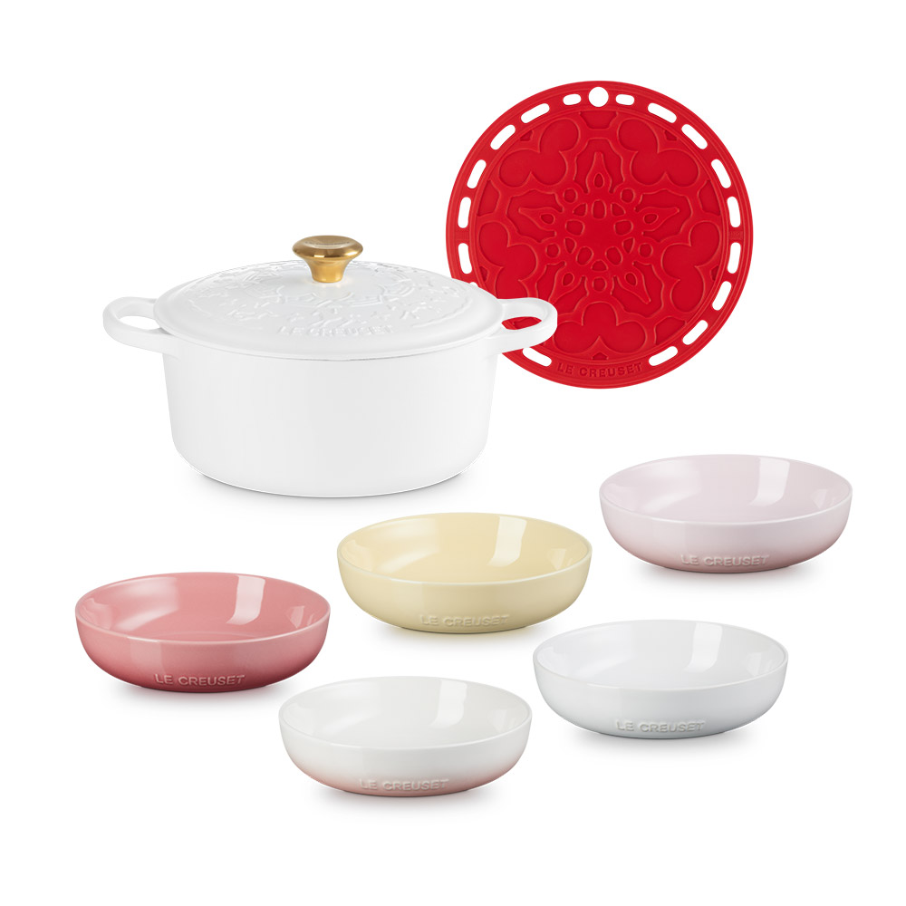 白色馬年鍋+童話派對套組(深盤)