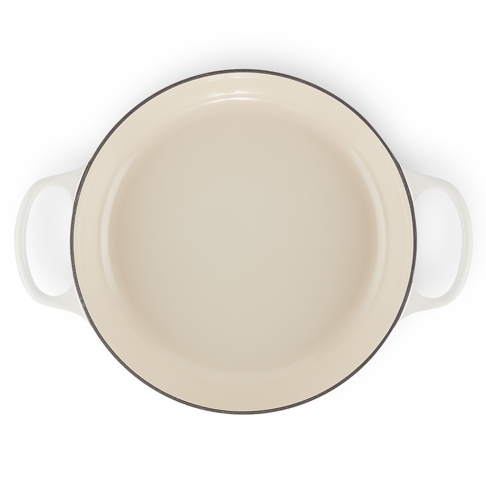 典藏琺瑯鑄鐵淺底鍋(冬日雪花 /棉花白-金頭-內鍋白) image number 4