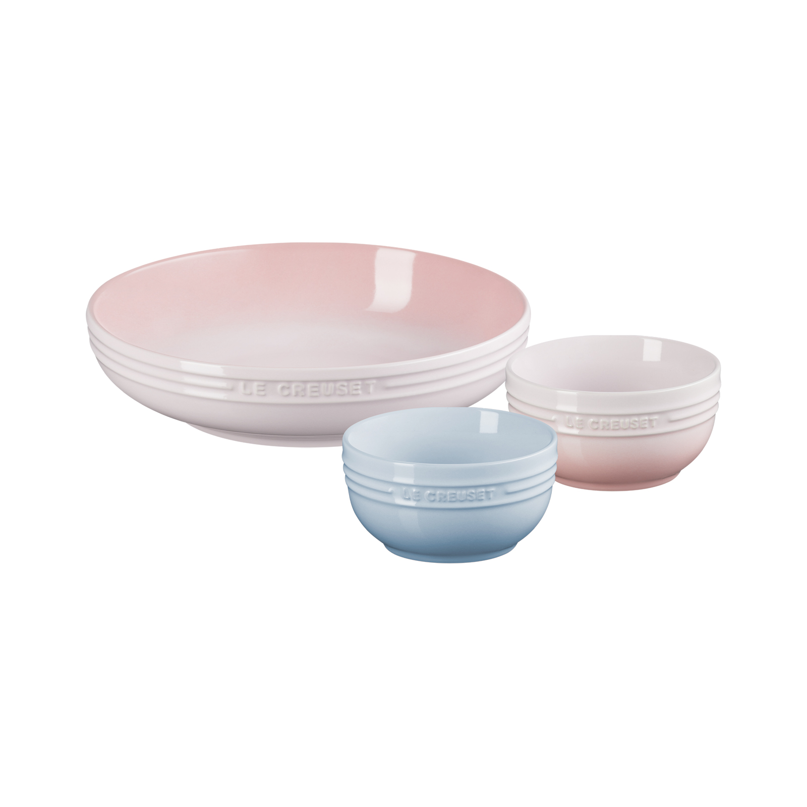 深圓盤 25cm 1入+飯碗2入組(貝殼粉/海岸藍) image number 0