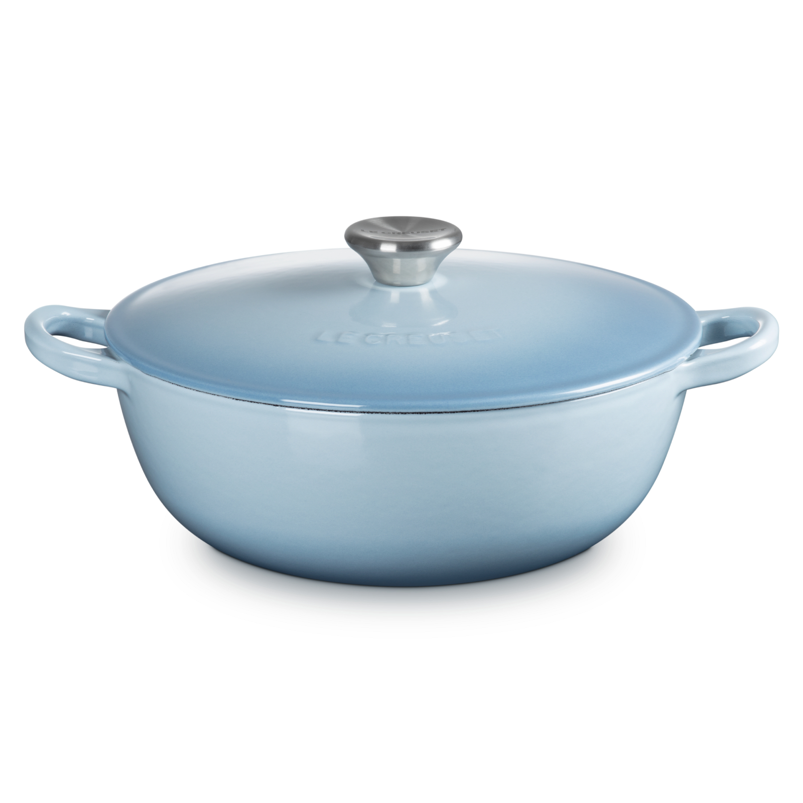 琺瑯鑄鐵媽咪鍋 24cm (海岸藍-鋼頭-內鍋黑)