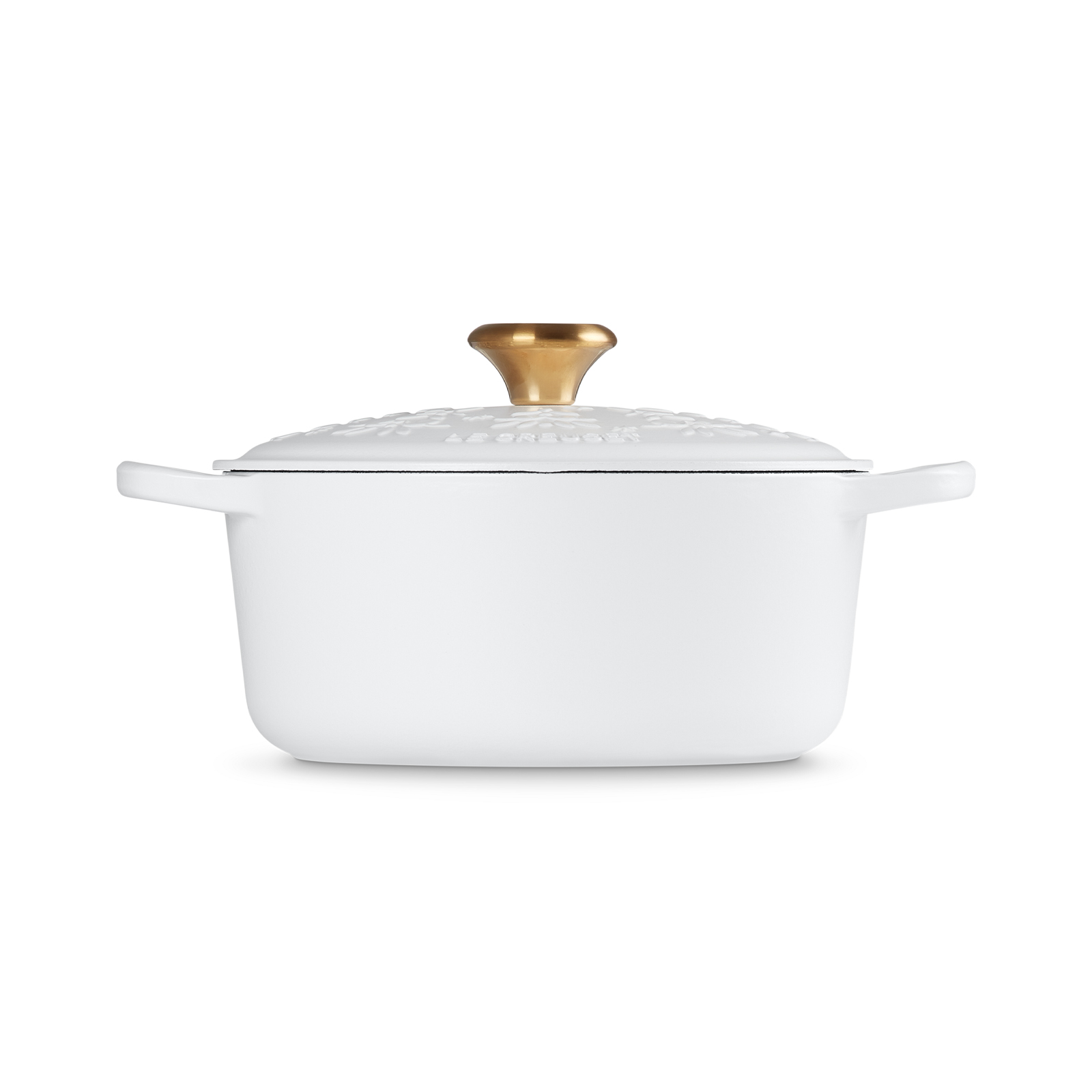 歡樂耶誕琺瑯鑄鐵圓鍋(金頭-內鍋白) image number 2