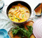 pumpkin seafood stew, Marmite, pink